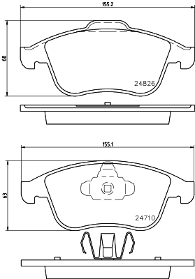 Klocki hamulcowe HELLA 8DB 355 014-591