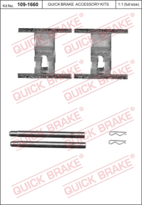 Zestaw akcesoriów montażowych  klocków hamulcowych QUICK BRAKE 109-1660