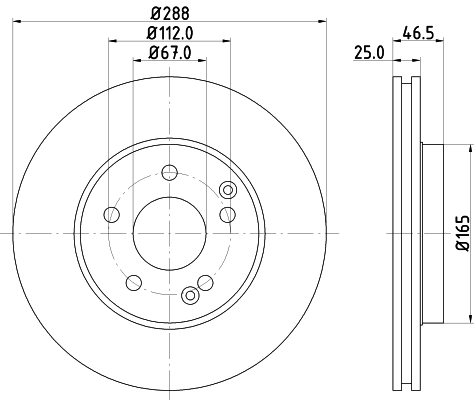 Tarcza hamulcowa HELLA 8DD 355 127-551