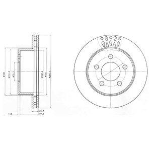 Tarcza hamulcowa DELPHI BG4103