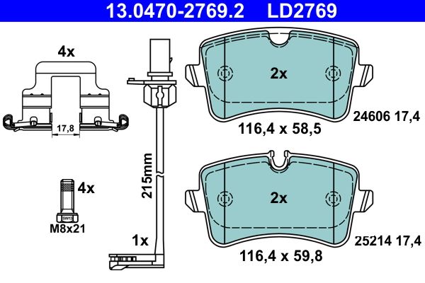 Klocki hamulcowe ATE 13.0470-2769.2