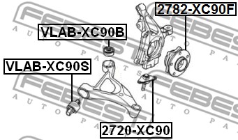 Tuleja wahacza FEBEST VLAB-XC90S