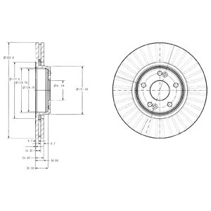 Tarcza hamulcowa DELPHI BG3688