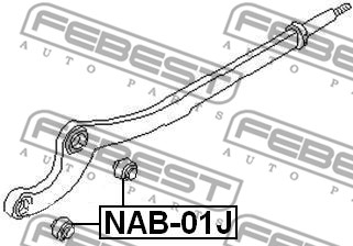 Tuleja wahacza FEBEST NAB-01J