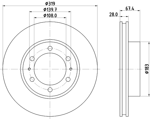 Tarcza hamulcowa HELLA PAGID 8DD 355 126-771