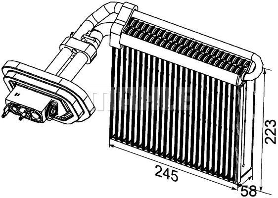 Parownik klimatyzacji MAHLE AE 99 000P