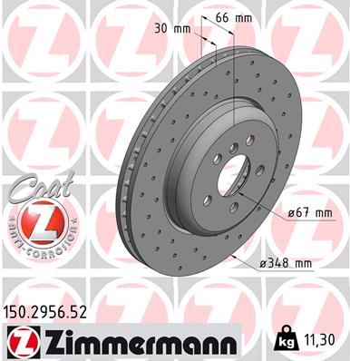 Tarcza hamulcowa ZIMMERMANN 150.2956.52