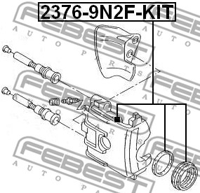 Zestaw naprawczy zacisku FEBEST 2376-9N2F-KIT
