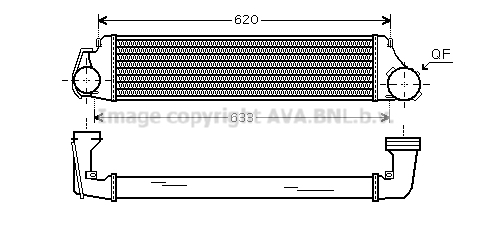 Chłodnica powietrza intercooler AVA QUALITY COOLING BW4282