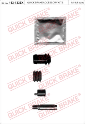 Zestaw tulei prowadzących zacisk hamulca QUICK BRAKE 113-1335X