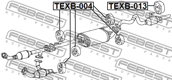 Zestaw montażowy układu wydechowego FEBEST TEXB-004