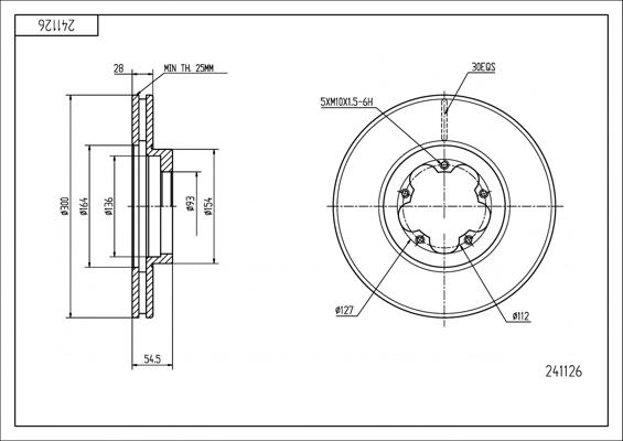 Tarcza hamulcowa HART 241 126