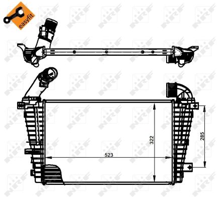 Chłodnica powietrza intercooler NRF 30302