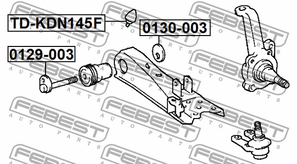 Dystans gumowy FEBEST TD-KDN145F