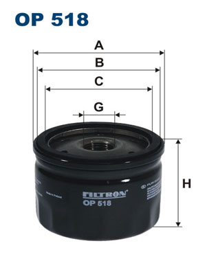 Filtr oleju FILTRON OP518