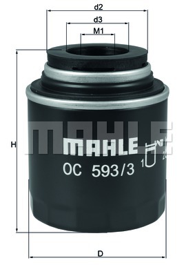 Filtr oleju MAHLE OC 593/3