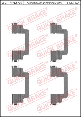 Zestaw akcesoriów montażowych  klocków hamulcowych QUICK BRAKE 109-1779