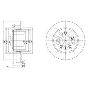 Tarcza hamulcowa DELPHI BG2103