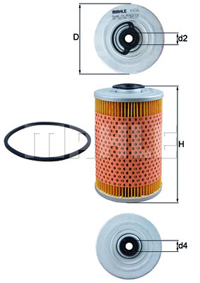 Filtr paliwa MAHLE KX 36D