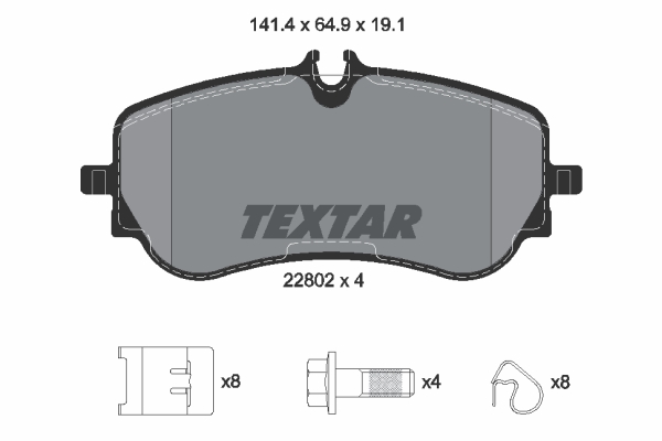 Klocki hamulcowe TEXTAR 2280201