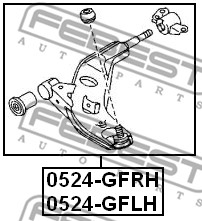 Wahacz zawieszenia koła FEBEST 0524-GFLH