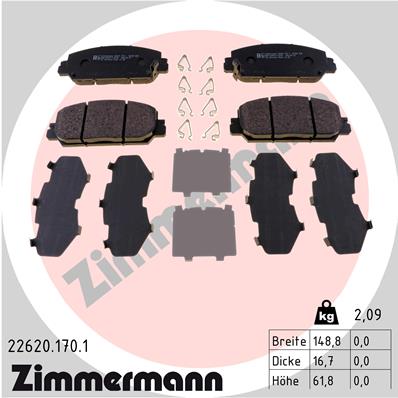 Klocki hamulcowe ZIMMERMANN 22620.170.1