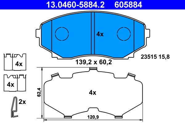 Klocki hamulcowe ATE 13.0460-5884.2