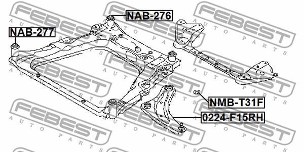 Łożyskowanie  korpusu osi FEBEST NMB-T31F