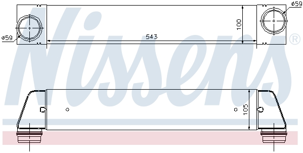 Chłodnica powietrza intercooler NISSENS 96607