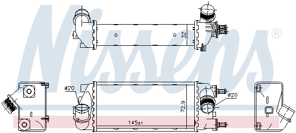 Chłodnica powietrza intercooler NISSENS 96271