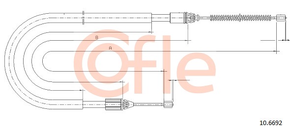 Linka hamulca ręcznego COFLE 92.10.6692