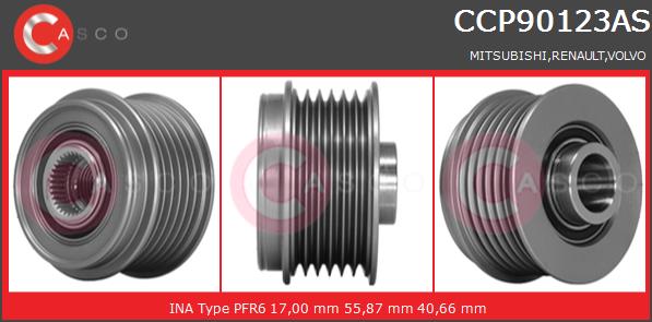 Koło pasowe alternatora CASCO CCP90123AS