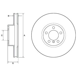 Tarcza hamulcowa DELPHI BG9141C