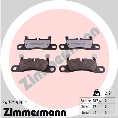 Klocki hamulcowe ZIMMERMANN 24721.970.1