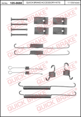 Zestaw dodatków do szczęk hamulcowych QUICK BRAKE 105-0688