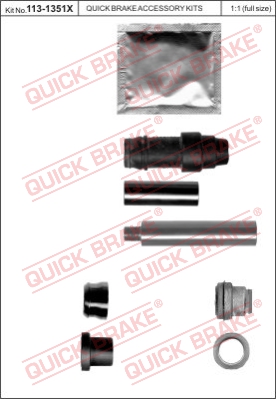 Zestaw tulei prowadzących zacisk hamulca QUICK BRAKE 113-1351X