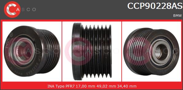 Koło pasowe alternatora CASCO CCP90228AS