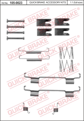 Zestaw montażowy szczęk hamulcowych QUICK BRAKE 105-0023