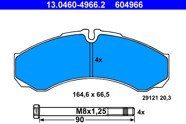 Klocki hamulcowe ATE 13.0460-4966.2