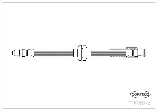 Przewód hamulcowy elastyczny CORTECO 19034343