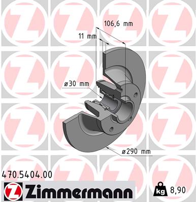 Tarcza hamulcowa ZIMMERMANN 470.5404.00