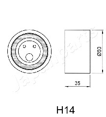 Napinacz, pasek rozrządu JAPANPARTS BE-H14