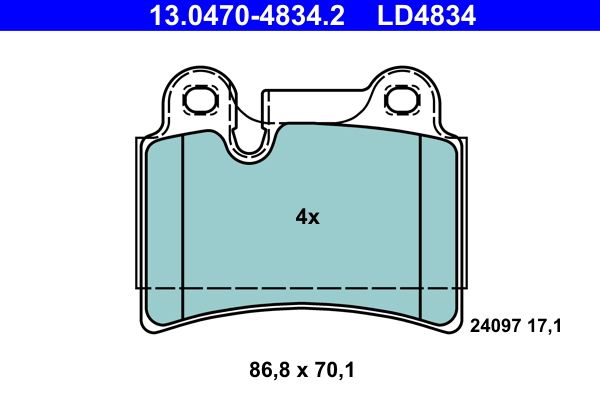 Klocki hamulcowe ATE 13.0470-4834.2