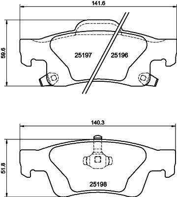 Klocki hamulcowe HELLA 8DB 355 040-031