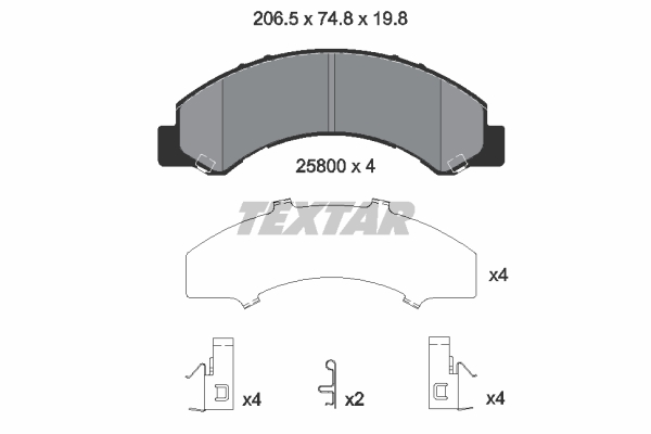 Klocki hamulcowe TEXTAR 2580001