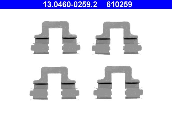 Zestaw akcesoriów montażowych  klocków hamulcowych ATE 13.0460-0259.2