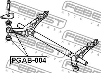 Łożyskowanie  korpusu osi FEBEST PGAB-004