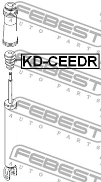 Dystans gumowy FEBEST KD-CEEDR