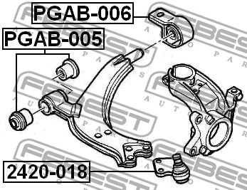 Tuleja wahacza FEBEST PGAB-006
