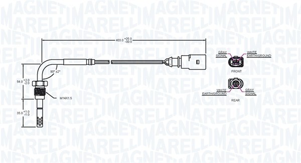 Czujnik  temperatury spalin MAGNETI MARELLI 172000037010
